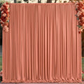 10x10 Rust Backdrop Curtain for Parties Wedding Wrinkle Free Red Photo Curtains Backdrop Drapes Fabric Decoration for Birthday Party Baby Shower Christmas 5ft x 10ft,2 Panels