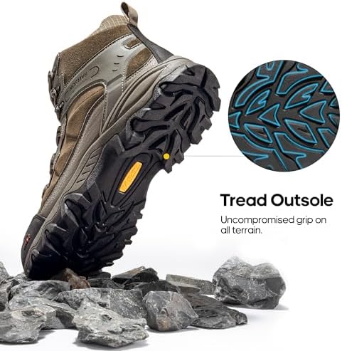 NORTIV 8 Men's Waterproof Lightweight Hiking Boots