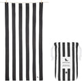 Dock & Bay Beach Towel - Quick Dry, Sand Free - Compact, Lightweight - 100% Recycled - Includes Bag - Cabana - Kamari Charcoal - Extra Large (200x90cm, 78x35)