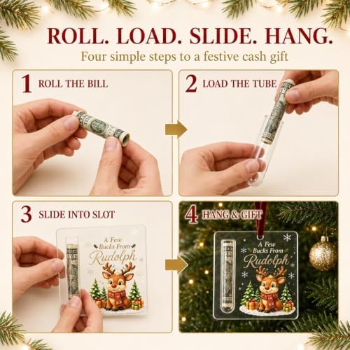 14Pcs Christmas Money Holders for Cash, Cash Gift Holder Ornament