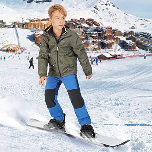 Jessie Kidden Kids Boys Girls Youth Waterproof Hiking Ski Snow Fleece Pants