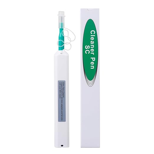 -5pcs Optical Fiber Cleaning Pen 2.5mm Ferrules SC/ST/FC Optical Fiber Connector Cleaning Pen Been Cleaned for More Than 800 Times, (Xstus-Pen-SC-White-5PC)