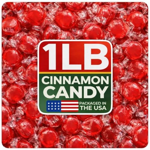 Cinnamon Hard Candy Individually Wrapped by Cambie - 1 lbs of Hard Candy
