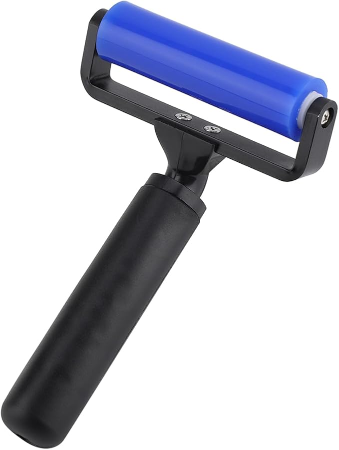 Dust Removal Roller, Hair Remover, Anti Static Silicone Roller, Clean Tool for Cleaning Screen, Glass and Film(4 inches)