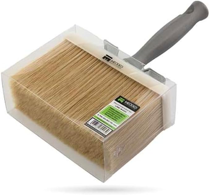 Meoded Lime Wash Brush – Professional Crosshatch Brush for Limewash & Mineral Paints, Natural Bristle Blend