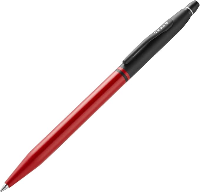 Cross Click Tuxedo Satin Metallic Red Ballpoint Pen - High-End Writing Tool for Versatile Use - Smooth Writing & Journaling - Elegant Accessory - Long-Lasting - Black Ink - Includes Gift Box