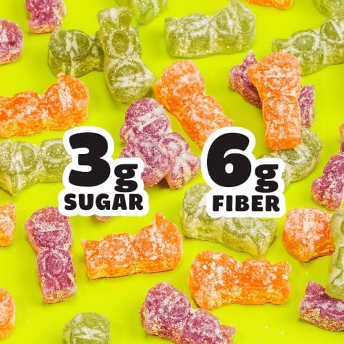 SmartSweets Sour Zombie Buddies Low Sugar Gummy Candy, Healthy Snacks for Kids and Adults, Halloween Treat, 50g bags, Pack of 14