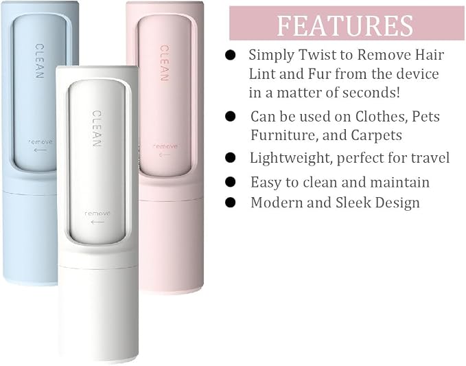 Pet Life ® 'Orotund' Magical Rotating with Chamber Lint Brush Personal Home Use and Cat or Dog Pet Lint Hair Remover Brush
