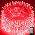 393 FT 1000 LED String Lights Outdoor Indoor, Christams String Lights Waterproof 8 Modes & Timer, Fairy Lights Plug in for Bedroom, Weeding, Patio, Party, Holiday,Christmas Decor (Red)