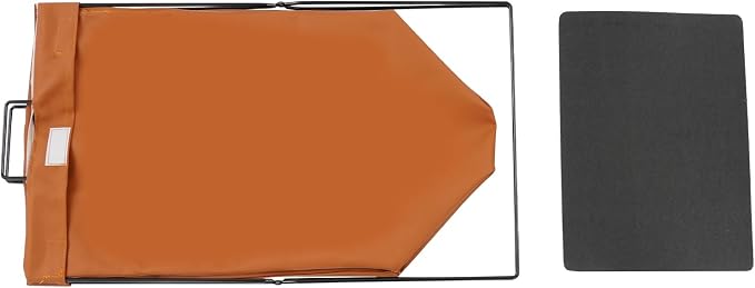 X-Frame Collapsible Laundry Basket, Foldable Dirty Clothes Basket w/Lid, Laundry Hamper Washing Bin for Bathroom, Bedroom, Dorm (Brown B)