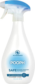 Pooph Pet Odor Eliminator, 16oz Spray - Eliminates Odors at the Molecular Level, Dogs, Cats, Freshener, Eliminator, Urine, Poop, Pee, Deodorizer, Fresh, Clean, Furniture, Potty
