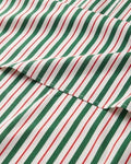 Christmas Sheet Set, Cabana Stripe, Holiday Xmas Bedding Set - Full Size