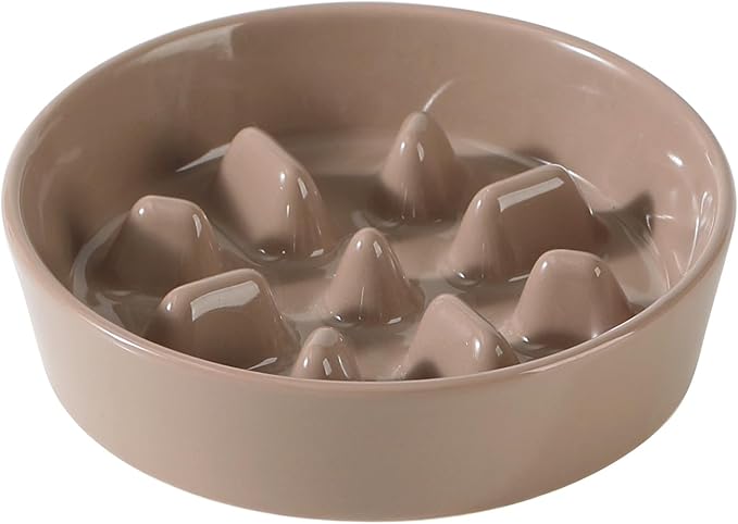 Havniva Dog Bowls Slow Feeder, Ceramic Slow Feeder Dog Bowls for Fast Eater | 0.9 Cups Dog Food Bowl Puzzle Feeder, Slow Feeding Bowls for Small Breed, Non-Slip Base, Anti-Choking