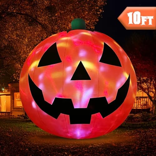 ZPISF 10 FT Halloween Inflatables Giant Pumpkin Outdoor Decorations