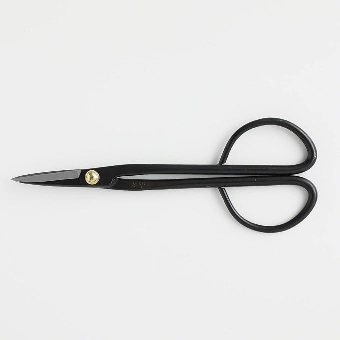 Hanafubuki Wazakura Twig Bonsai Scissors Made in Japan 7inch(180mm), Japanese Bonsai Garden Tools, Hasami Pruning Shears - Black
