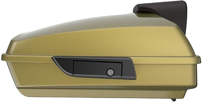 Advanblack Road Glide Tour Trunk Pack Olive Gold Razor Tour Trunk Pack Backrest Pad for '97-'25 Harley Touring Road King Street Glide Electra Glide CVO models