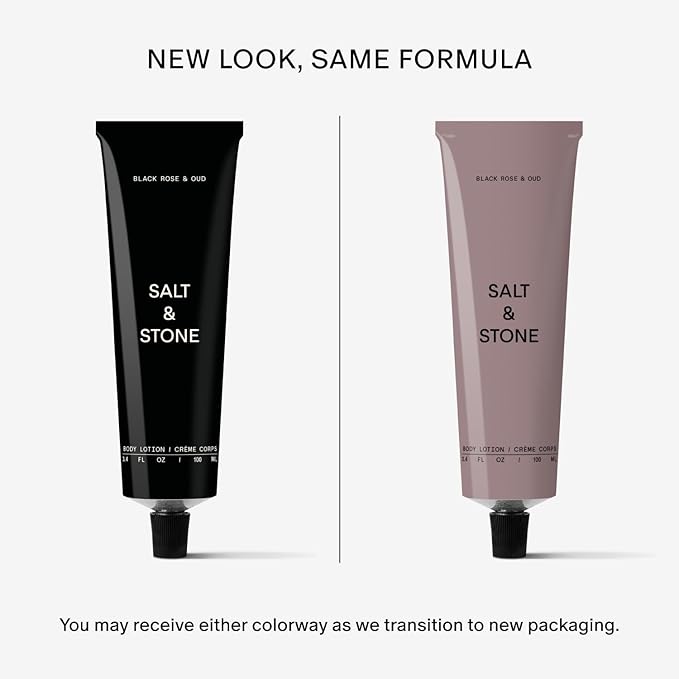 Salt & Stone Body Lotion for Women & Men | Black Rose & Oud | Hydrates, Nourishes & Softens Skin | Restores Dry Skin | Fast-Absorbing | Cruelty-Free & Vegan | 3.4 fl oz