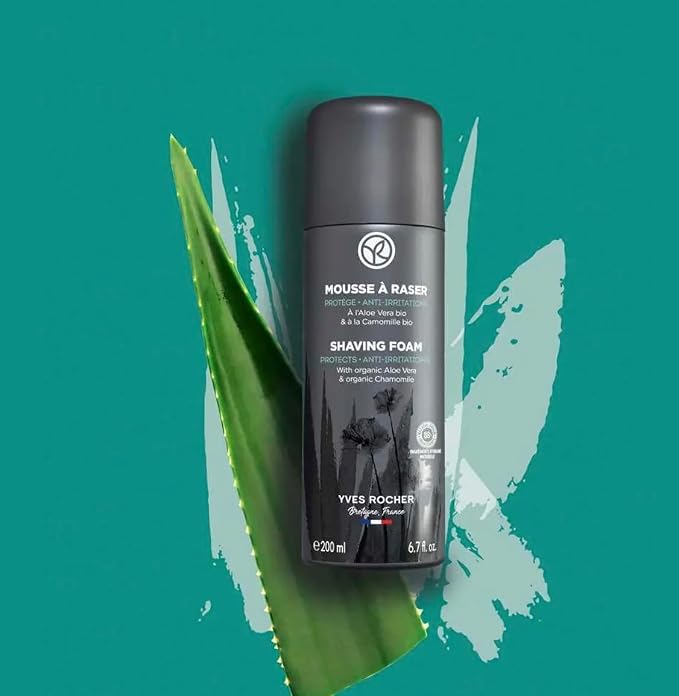 Yves Rocher Face and Beard Care Anti-Irritations Shaving Foam Men 200 ml./6.7 ml.oz.