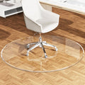 MESAILUP Beveled Edge 36" Round Office Chair Mat for Carpet or Hardwood Floor Crystal Clear, 36" x 36" for a Smooth Glide and Easy Roll On/Off, Heavy Duty and Non-Slip Floor Ultimate Clear Chair Mat