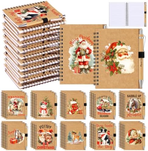 Gueevin 72 Pcs/36 Set Inspirational Notebook Pen Gifts Bulk, Vintage