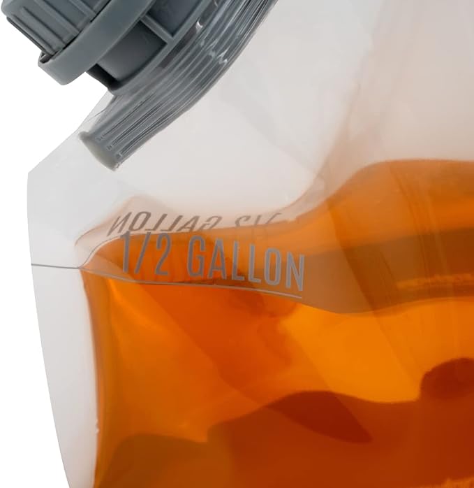 Restaurantware Cater Tek 1/2 Gallon Water Containers 10 Drink Bags - Collapsible Includes Tamper-Evident Caps Clear Plastic Beverage Bags For Catered Events Camping or Hiking Durable Handle