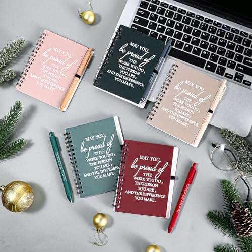 Honoson 20 Sets/40 Pcs Employee Notebook Pen Gifts, Bright Color