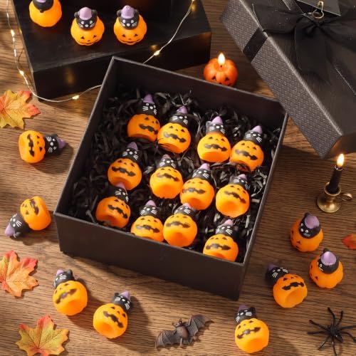 Thenshop 60 Pcs Halloween Pumpkin Cat Party Favors Trick or Treat Supplies
