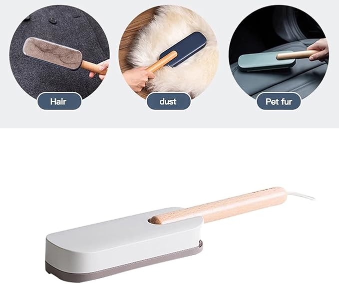 Electrostatic Lint Remover Handheld Hair Removal Brush Household Bedroom Clean Dust Reusable Sofa Clothes Self-Cleaning Sticking(Gray-As Shown)