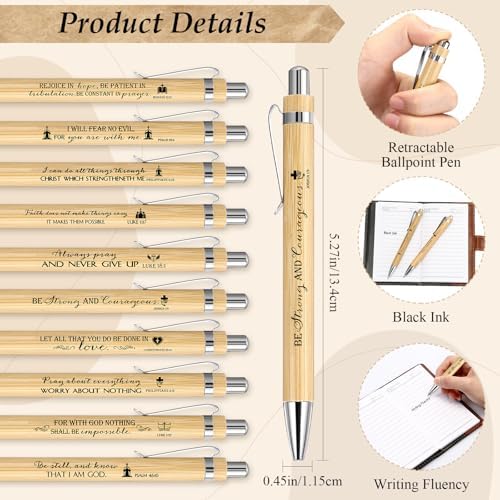 Spakon 60 Pcs Christian Prayer Journals with Pens, English Tree of Life