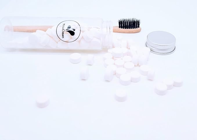 Refill Pack - 365 Toothpaste Tablets - Natural Remineralization & Whitening with Nano Hydroxyapatite - Travel or Daily Use - Fluoride Free (Mint365)