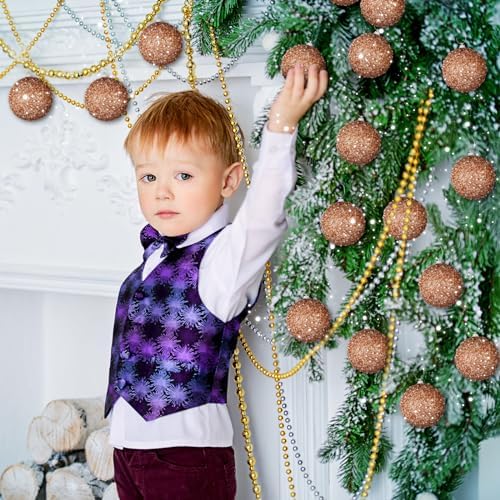 Lyrow 24 Pcs 4" Christmas Ball, Rose Gold
