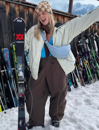 GSOU SNOW Mens Womens Baggy Snowboard Pants Snow Ski Reflective Waterproof