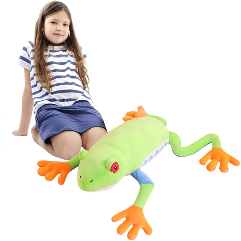 ELAINREN Ultra-Soft Tree Frog Plush Pillow Red-Eyed Frog Stuff Toy/15.7''