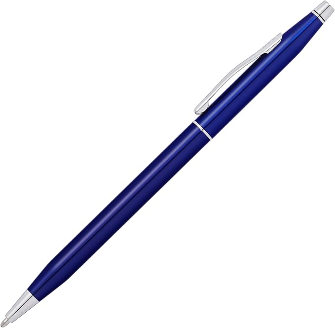 Cross Classic Century Translucent Blue Lacquer Ballpoint Pen - Refillable Pen for Effortless Writing - Black Ink - Durable Construction - Premier Distinctive Look - Gift-Ready