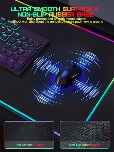 Mouse Pad with Wireless Charging, 31.5" x 11.81"XL Large Desk Mat