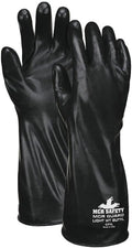 MCR Safety CP7XL Butyl Rubber Gloves, 7 Mil Smooth Finish, Gauntlet Rolled Cuff, 14" Length, X-Large, 1-Pair