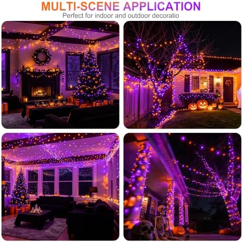 weillsnow 500 LED Halloween Lights Outdoor,164 FT Twinkle Lights Waterproof
