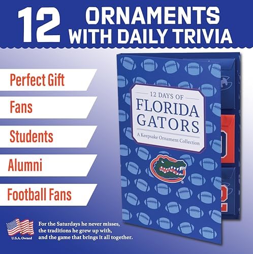Florida Gators 12-Day Christmas Ornament Advent Calendar Football UF Gift