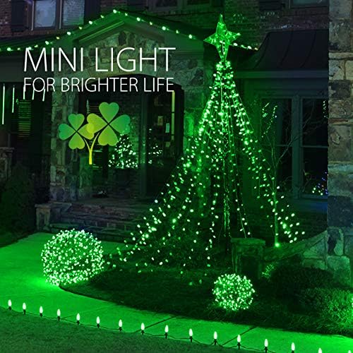 Minetom St. Patrick's Day String Lights, 100 Count 20 Ft Incandescent Bulb