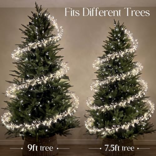 Christmas Decorations - 2000 LED 60ft Floating Spiral Christmas Tree Lights