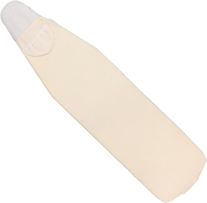 RITZ Professional Heavyweight Ironing Board Pad and Cover Set, Drawstring Closure, Cover and Pad Fits Standard Sized 54" Ironing Boards, Beige Cotton (Ironing Board Not Included)