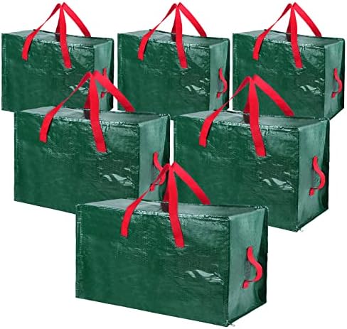 Shappy 6 Pcs Storage Bags, Green, 30 x 16", 24 x 16", 20 x 16"