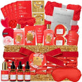 35 Pcs Birthday Gifts for Women, Rose Home Spa Gifts Basket, Self-Care Set