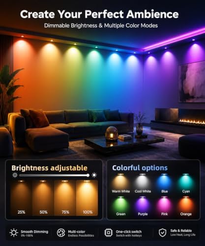 100FT Permanent Outdoor Lights , RGB+IC Smart Christmas Lights for House