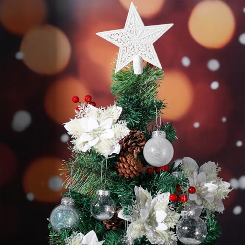 Jenaai White 74 Pcs Christmas Ball Ornaments Tree Decorations