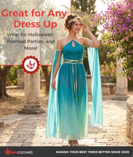 Morph Greek Goddess Costume Women, Toga Dress, Halloween Costume For Women