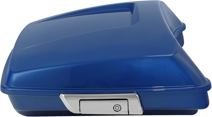 5.5" Razor Motorcycle Trunk W/Latch Key Fit For Harley 2014-2025 Touring CVO Road King Street Glide Electra Glide Ultra Limited Pack Electric Blue