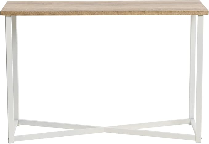 Household Essentials Coastal Oak & Iron Artisan Console Table