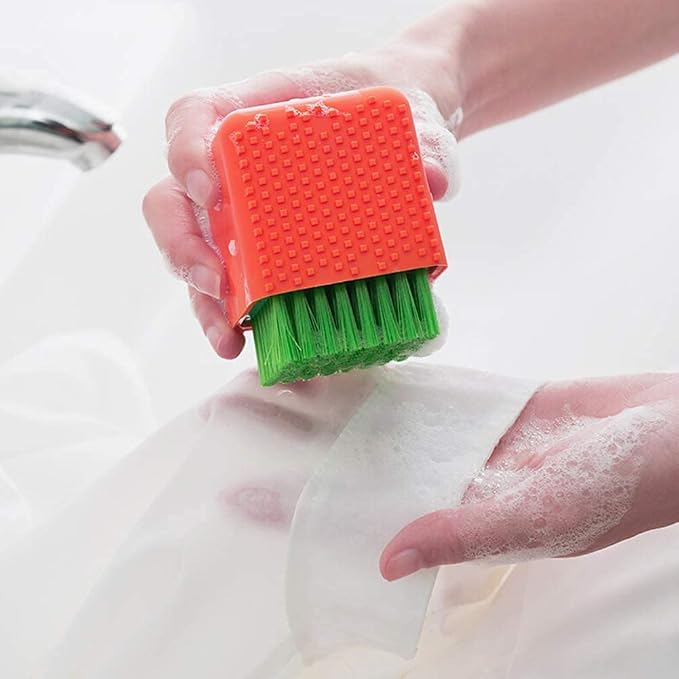 Silicone Laundry Brush Potted Washing Brush Multi-Functional Cleaning Brush, Clothes Underwear Shoes Cleaning Tool, Plastic Soft Cleaning Tool, Household Cloth Washing Brush (Mix)