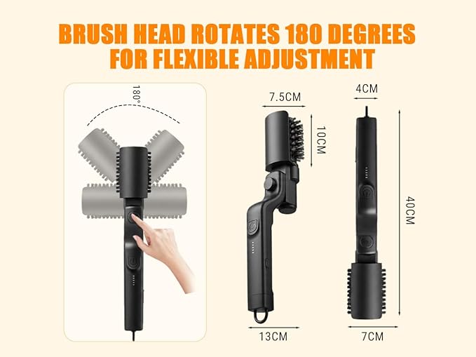 Maxmartt Electric Grill Brush, High Torque Grill Brush with 3-Speed Modes, 180° Electric Grill Cleaning Brush BBQ Cleaner Safe for Porcelain Cast Iron Stainless Steel, Reinforced Steel Bristles